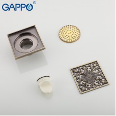 Душевой трап Gappo G81003-4 (бронза 100*100)